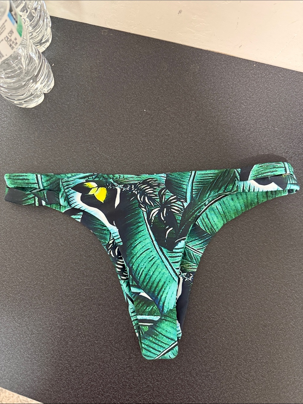Tropical Green Leaf Bikini Bottom - Women's Swim